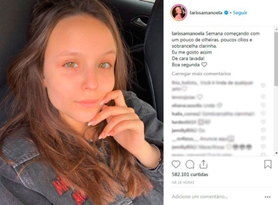 Não entendi nada dessa foto mas só digo uma coisa você ficou fofa sem  maquiag…  Larissa manoela sem maquiagem, Instagram da larissa manoela,  Larissa manoela morena