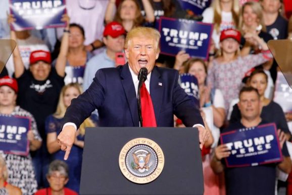 Donald Trump discursa em comício na Carolina do Norte - 17/07/2019 (Jonathan Drake/Reuters)