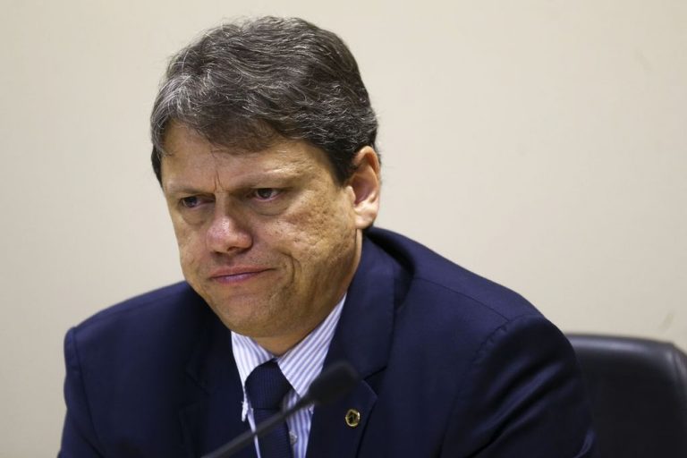 O ministro da Infraestrutura, Tarcísio Freitas — Foto: Marcelo Camargo/Agência Brasil
