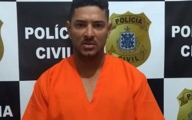 Judson dos Santos foi preso na Bahia por agressão, estupro, ameaça e por manter companheira em cárcere privado — Foto: Divulgação/Polícia Civil
