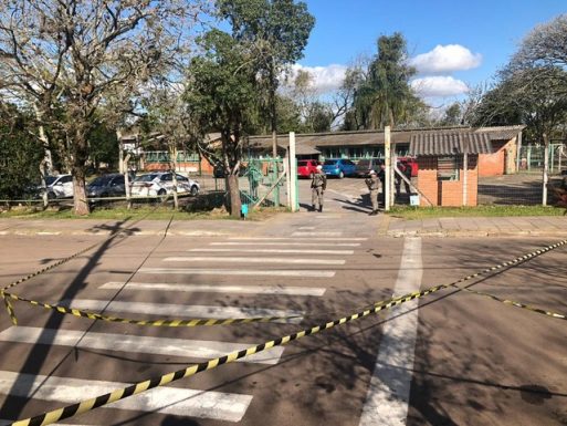 Escola onde aconteceu o ataque em Charqueadas — Foto: Léo Saballa Jr/RBS TV