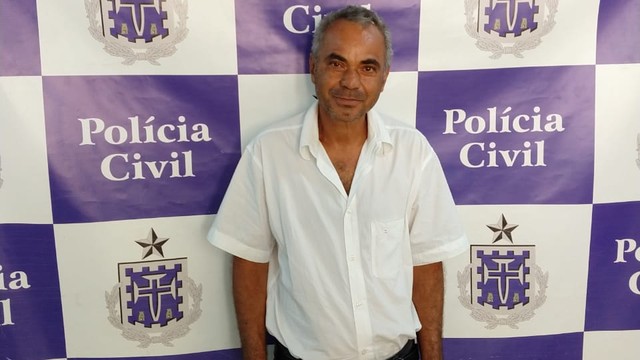 Homem de 51 anos que foi preso suspeito de estuprar criança de 8 anos em Pindobaçu, no norte da Bahia — Foto: Divulgação
