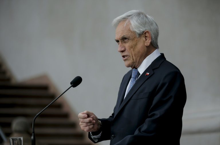 Piñera participa de entrevista coletiva no Palácio La Moneda - AFP