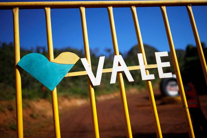 Logo da companhia de mineração Vale em Brumadinho (MG) - 29/01/2019; empresa volta a registrar lucro após tragédia (Adriano Machado/Reuters)