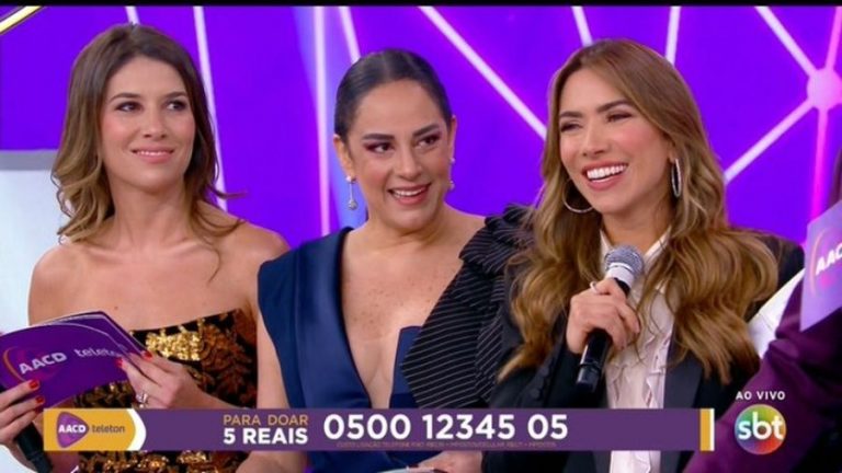 As irmãs Rebeca, Silvia e Patrícia Abravanel substituem o pai no Teleton 2019