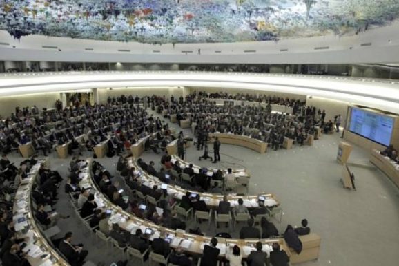 O Conselho de Direitos Humanos da ONU, na Suíça: a eleição dos membros para o próximo mandato ocorrerá no dia 16 de outubro (Denis Balibouse/Reuters/VEJA)