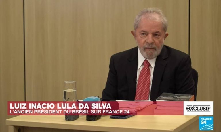 Lula concedeu entrevista ao canal France 24 exibida nesta sexta (11) Foto: Reprodução