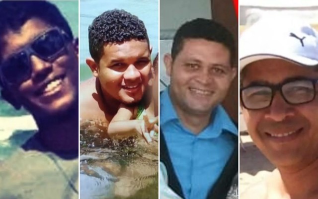 Sávio da Silva Dias, Alisson Silva Damasceno, Daniel Santos da Silva e Genivaldo da Silva Félix foram mortos em Salvador — Foto: Arte G1