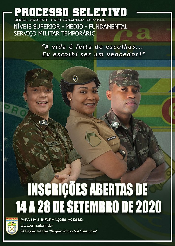 Notícia - Exército Brasileiro abre 41 vagas para concurso público de nível  superior - Prefeitura Municipal de Cajati
