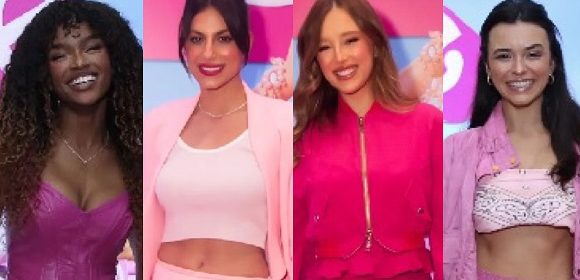 Famosos ousam nos looks da pré-estreia do filme da Barbie